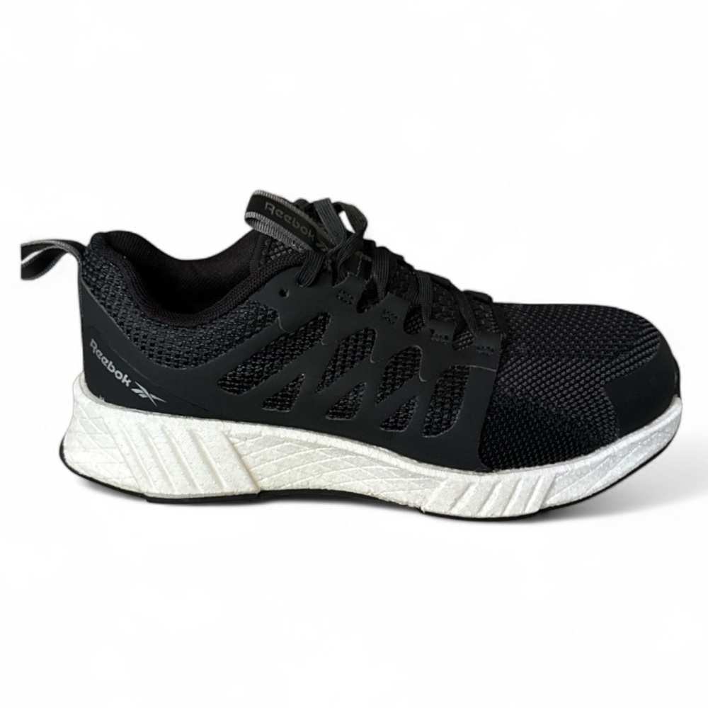 Reebok Work‎ Women's 6.5W Black White Steel Toe Slip Resistant Safety Shoes